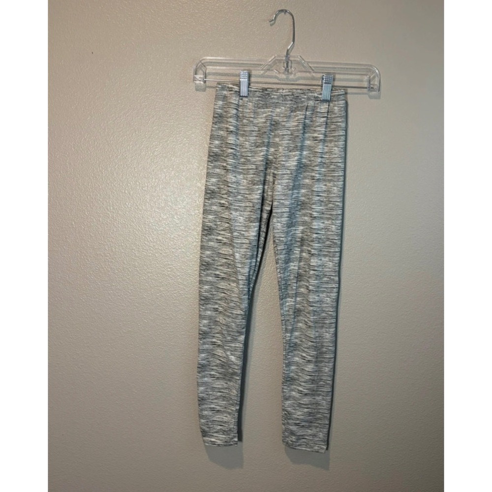 Shosho Girls Grey Space Dye Leggings Size 10/12 Activewear Stretch Pants